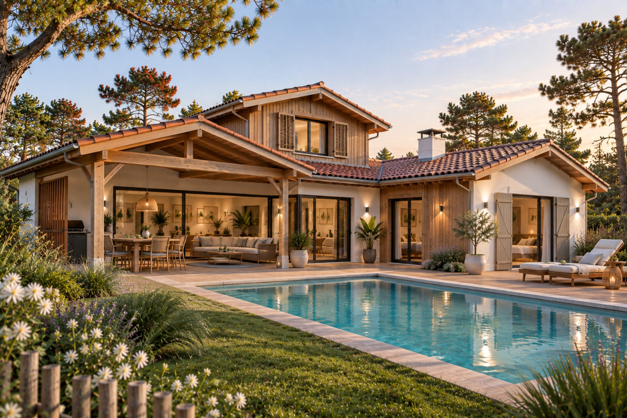 
                                                Vente
                                                 Terrain + Maison à Sanguinet