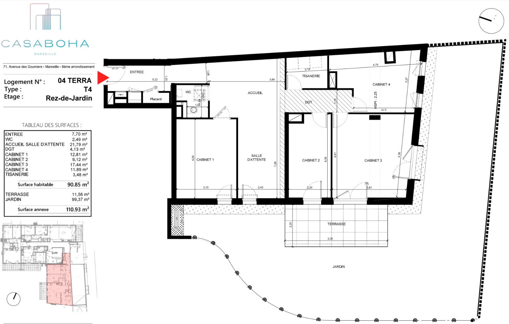 
                                                Vente
                                                 Vente Bureaux Marseille 13008