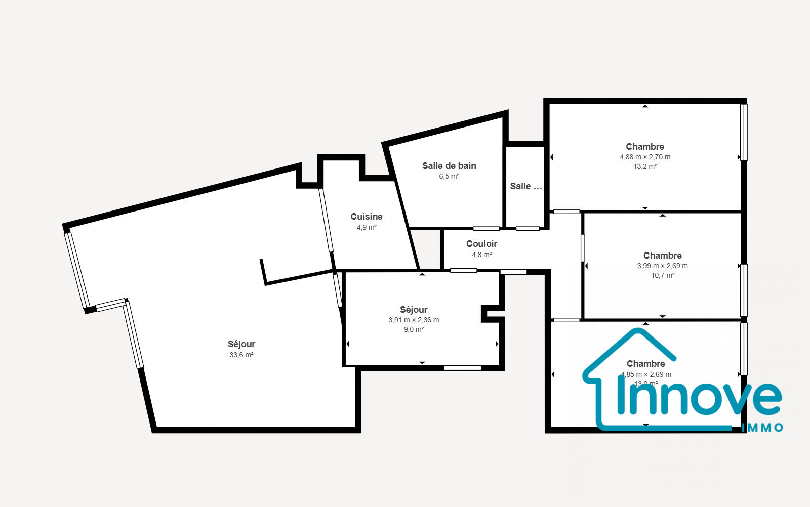 
                                                Vente
                                                 Versailles Montreuil St-Symphorien 4 pièces 100 m²- balcon et