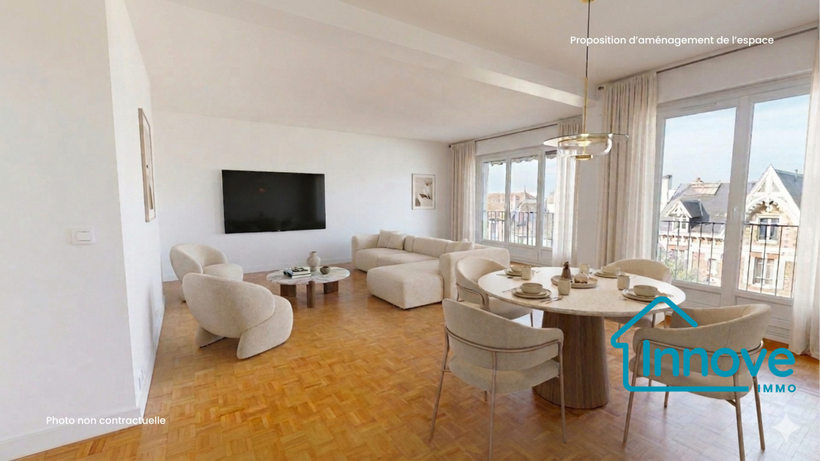 
                                                Vente
                                                 VERSAILLES rive droite- appartement 86 m²_ 2 chambres - balcon