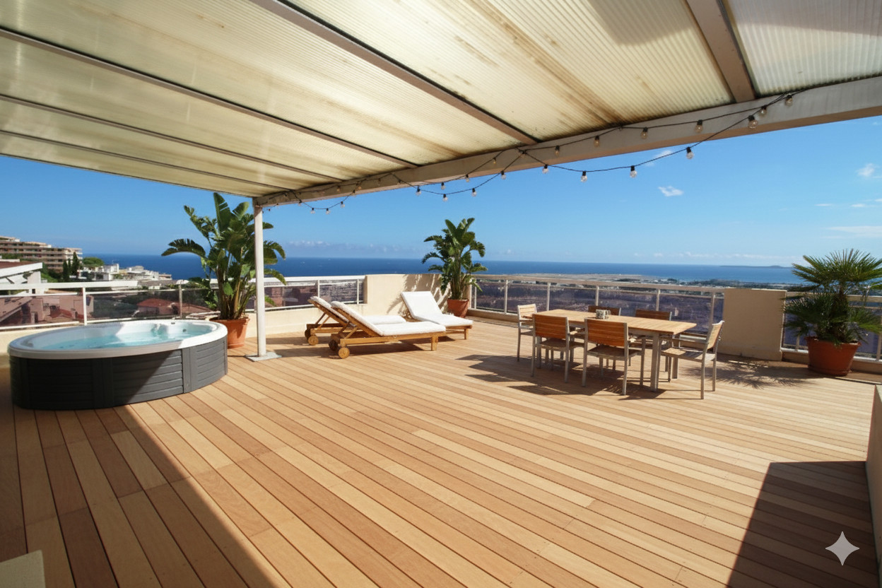 
                                                Vente
                                                 Villa sur le toit Nice Ouest VUE MER au calme avec piscine